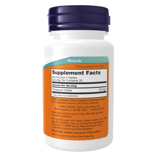 Potassium Iodide 60 Tabs By Now Foods