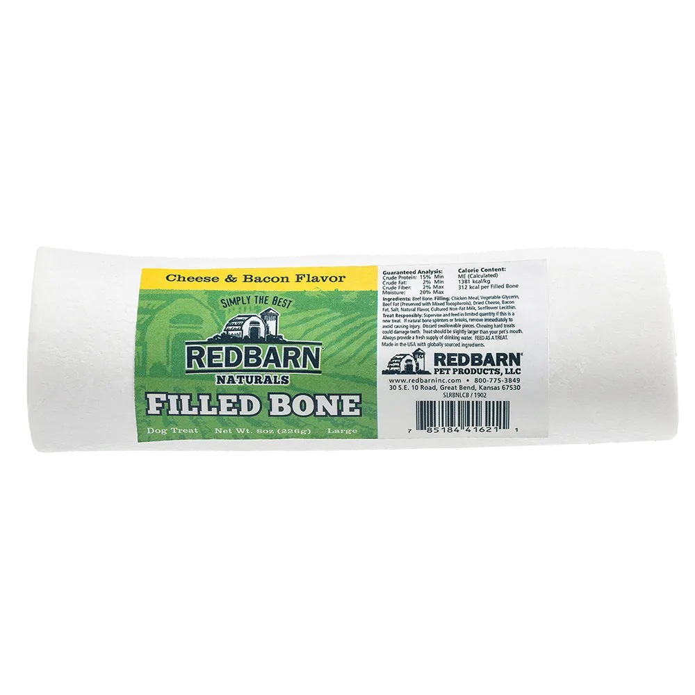 Redbarn Natural Filled Bone Cheese N’ Bacon Flavor