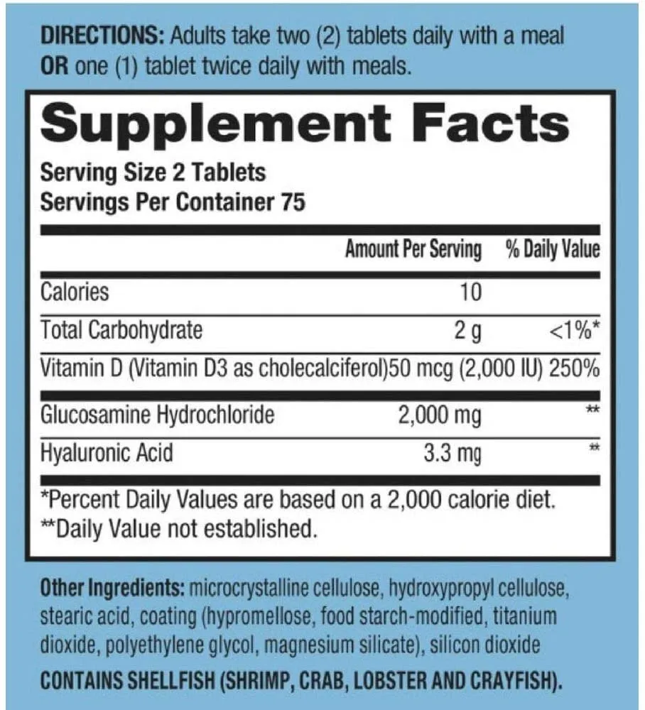 Schiff, Glucosamine, Plus Vitamin D3, Bone & Joint Support, 2000mg, 150 Coated Tablets