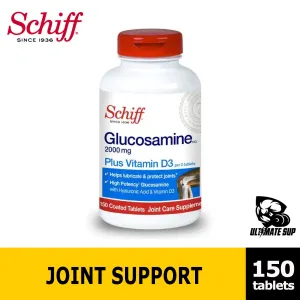 Schiff, Glucosamine, Plus Vitamin D3, Bone & Joint Support, 2000mg, 150 Coated Tablets