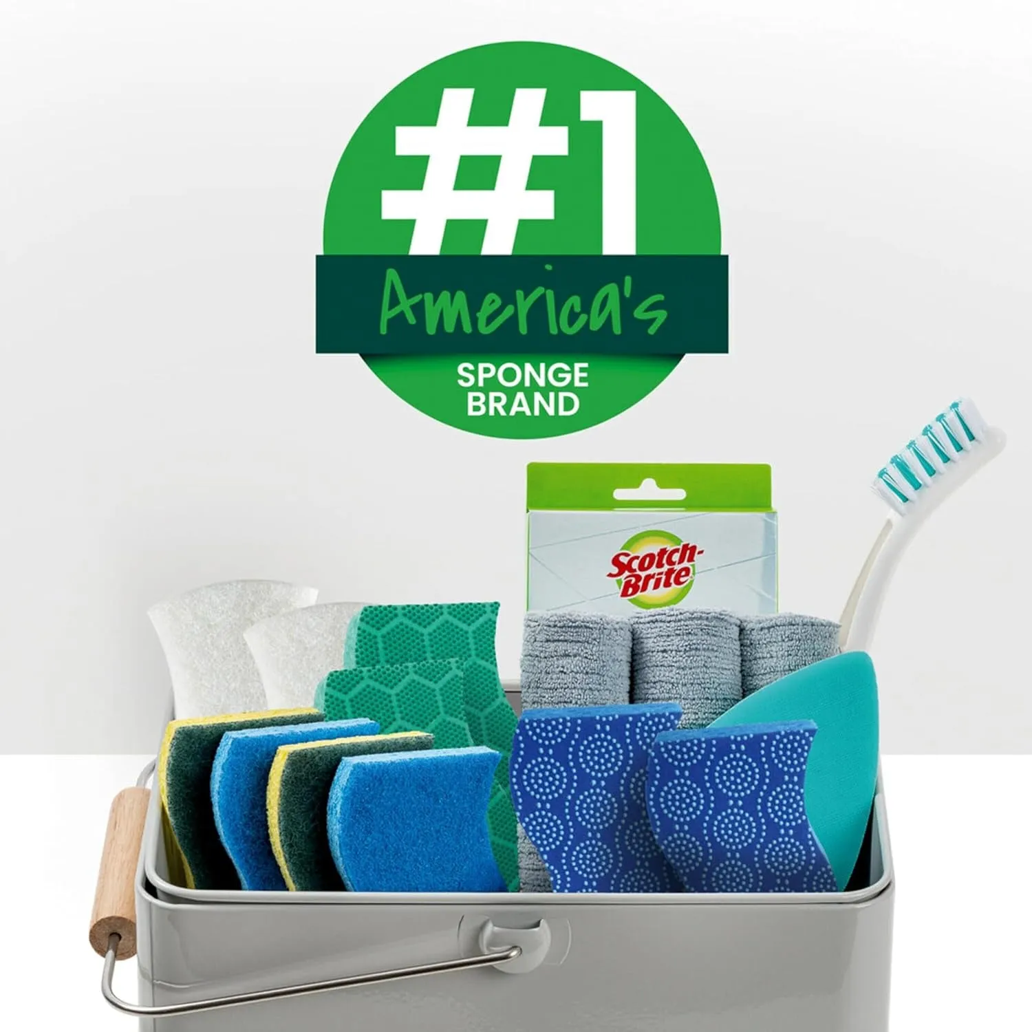 Scotch-Brite Zero Scratch Non-Scratch Scrub Sponges, for Washing Dishes and Cleaning Kitchen, 9 Scrub Sponges, Blue
