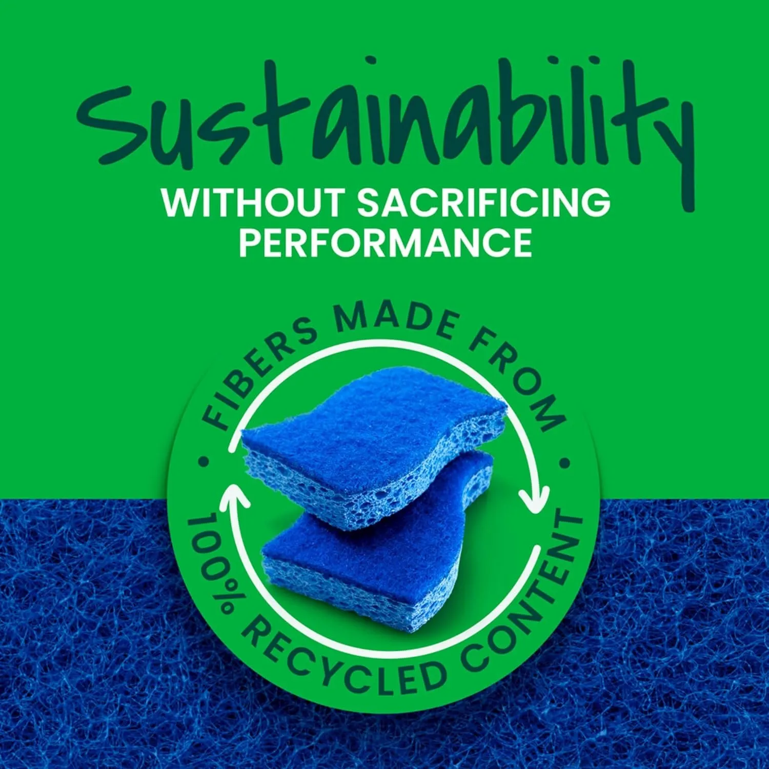 Scotch-Brite Zero Scratch Non-Scratch Scrub Sponges, for Washing Dishes and Cleaning Kitchen, 9 Scrub Sponges, Blue