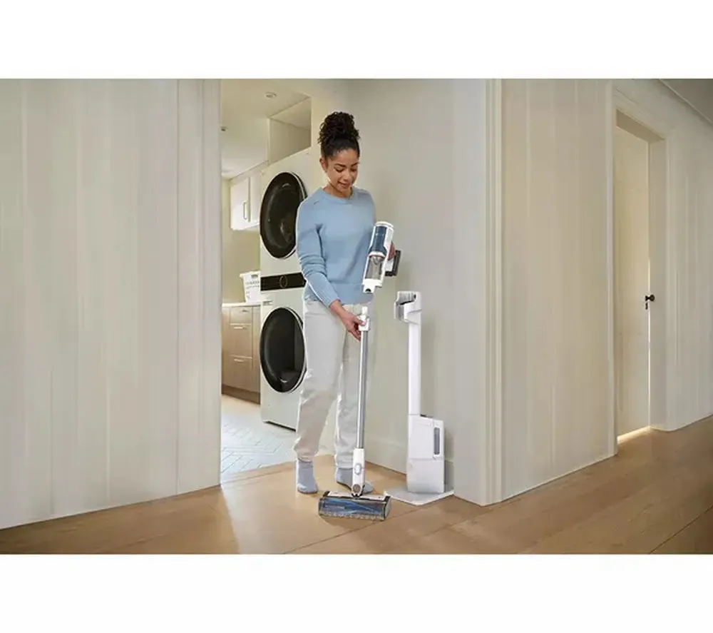 Shark BU3521UK Clean & Empty Cordless Vacuum Cleaner & Auto-Empty System, White