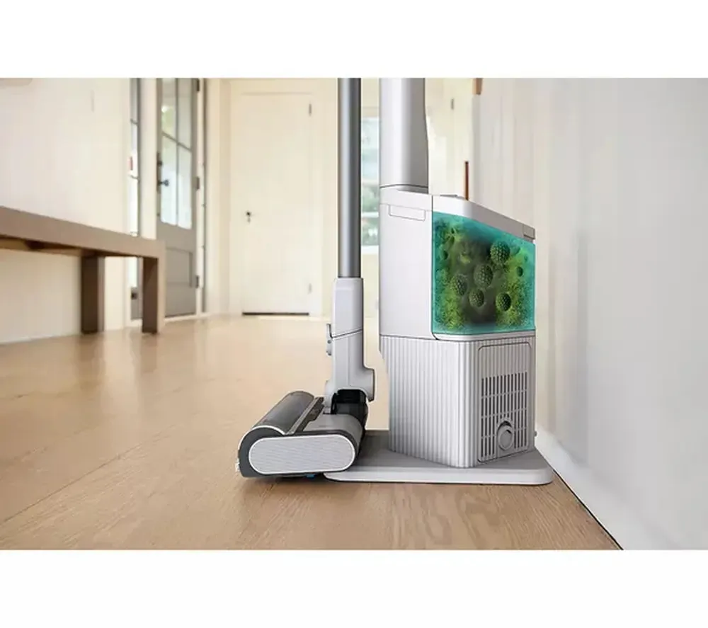 Shark BU3521UK Clean & Empty Cordless Vacuum Cleaner & Auto-Empty System, White