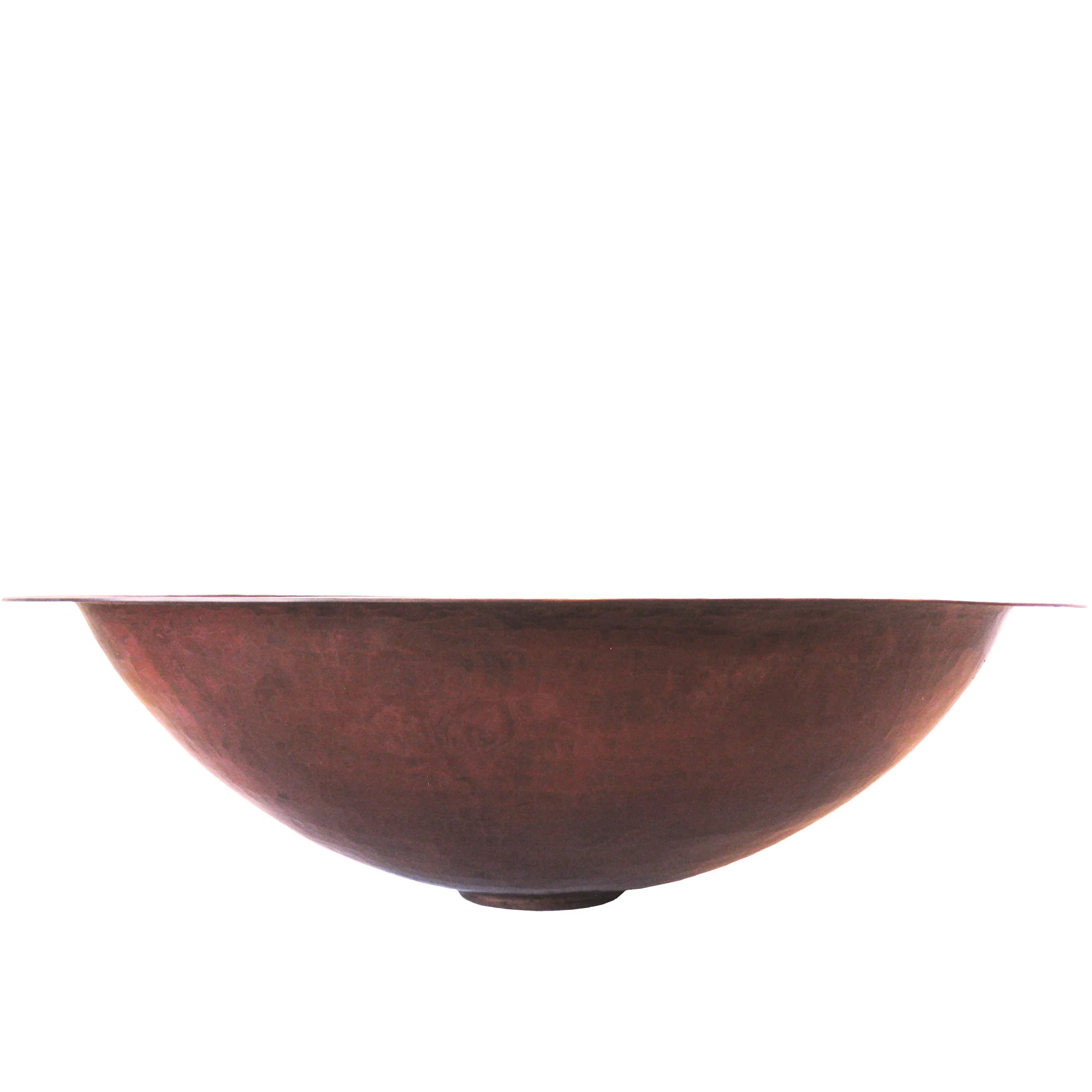 Small Oval Copper Undermount Bath Sink in Antique TCU-004AN