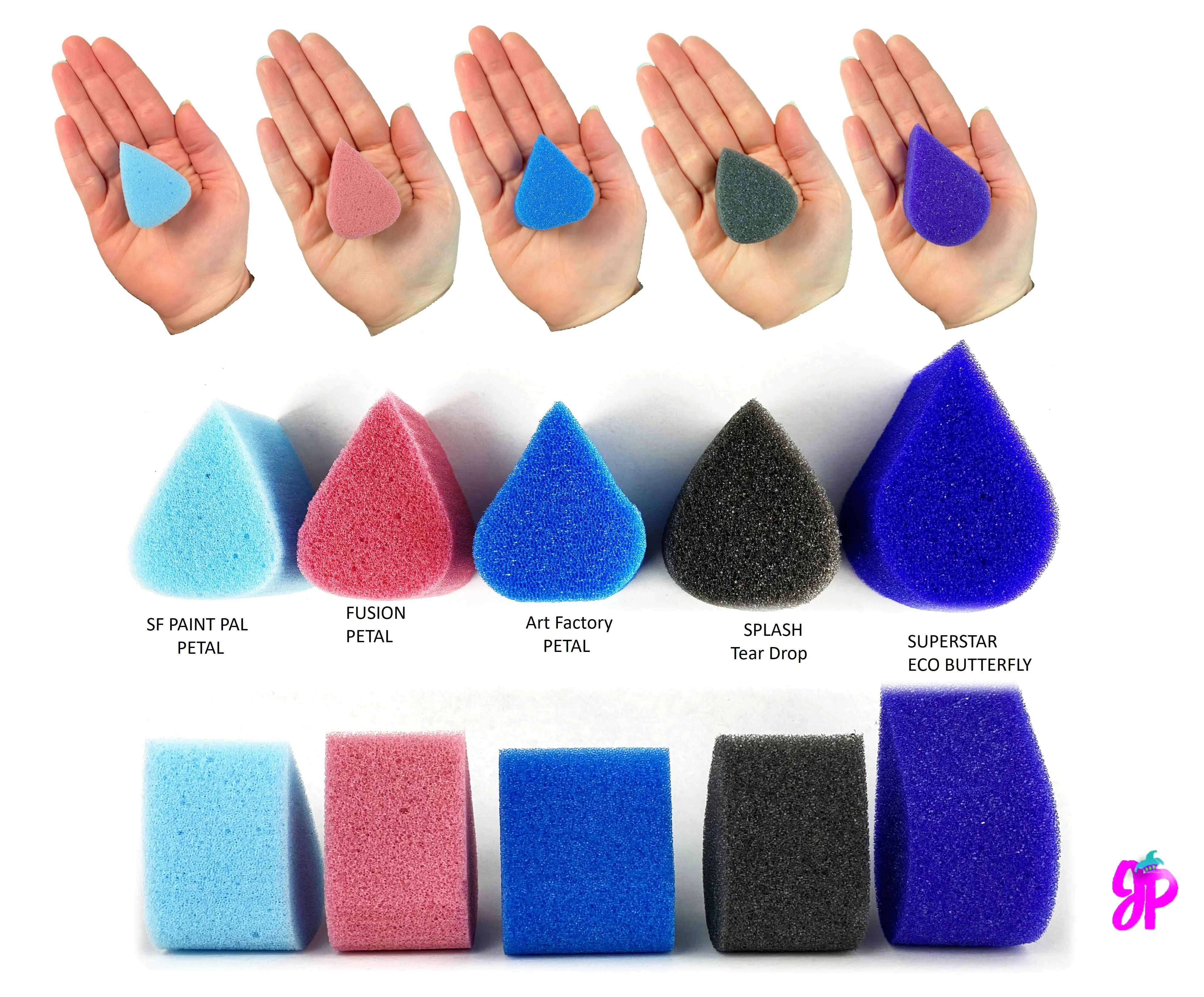 Splash Face Painting Sponge by Jest Paint - TEAR DROP (2 pieces)