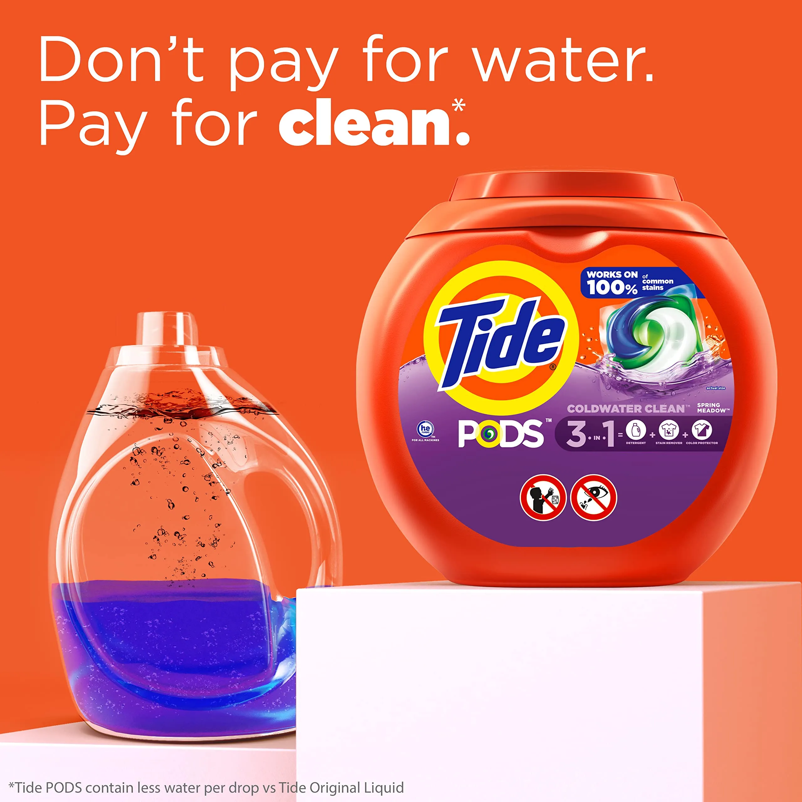 Tide Pods He Turbo Laundry Detergent Packs, Spring Meadow, 81 Count