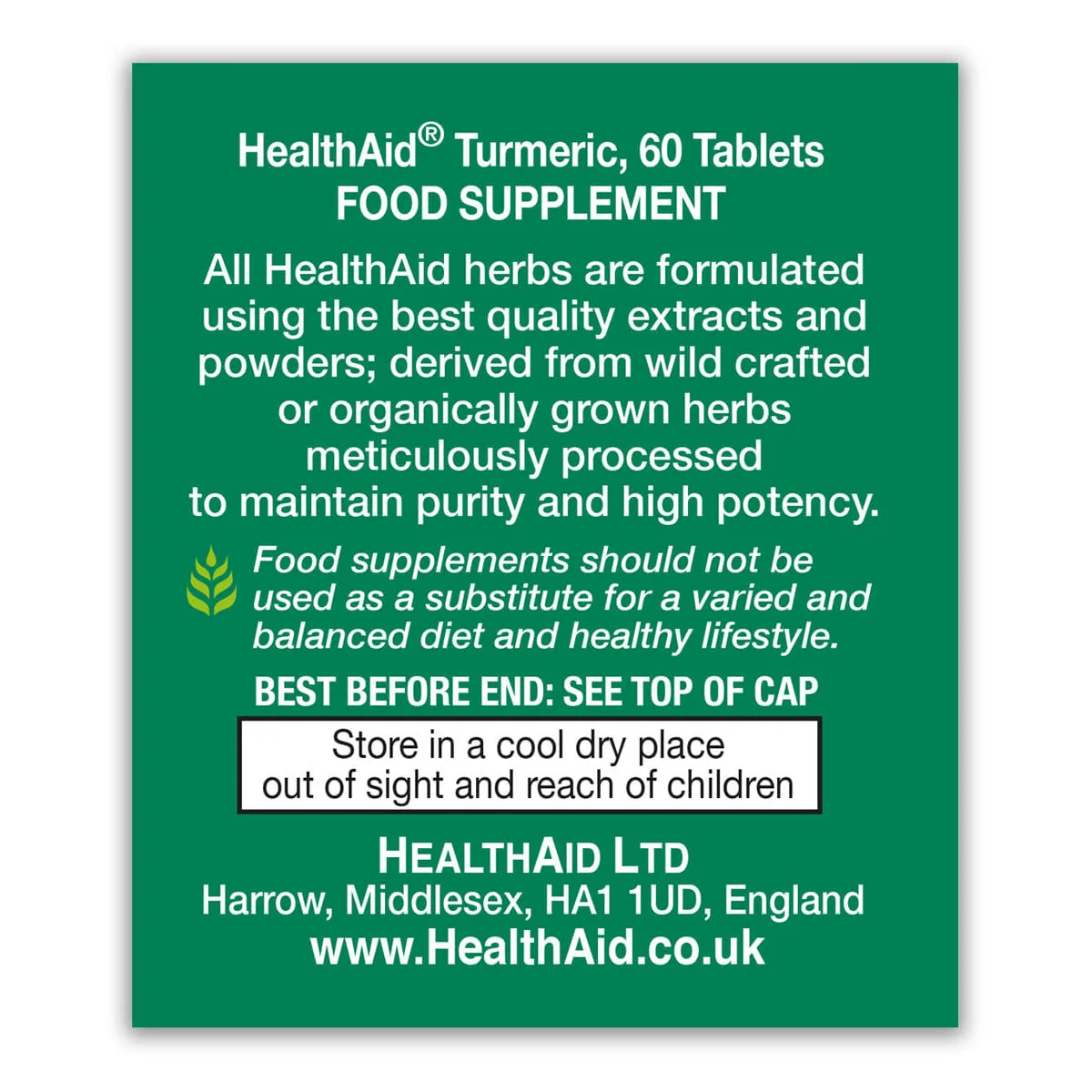 Turmeric Tablets 750mg