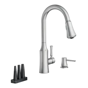 Venango Chrome One-Handle High Arc Pulldown Kitchen Faucet