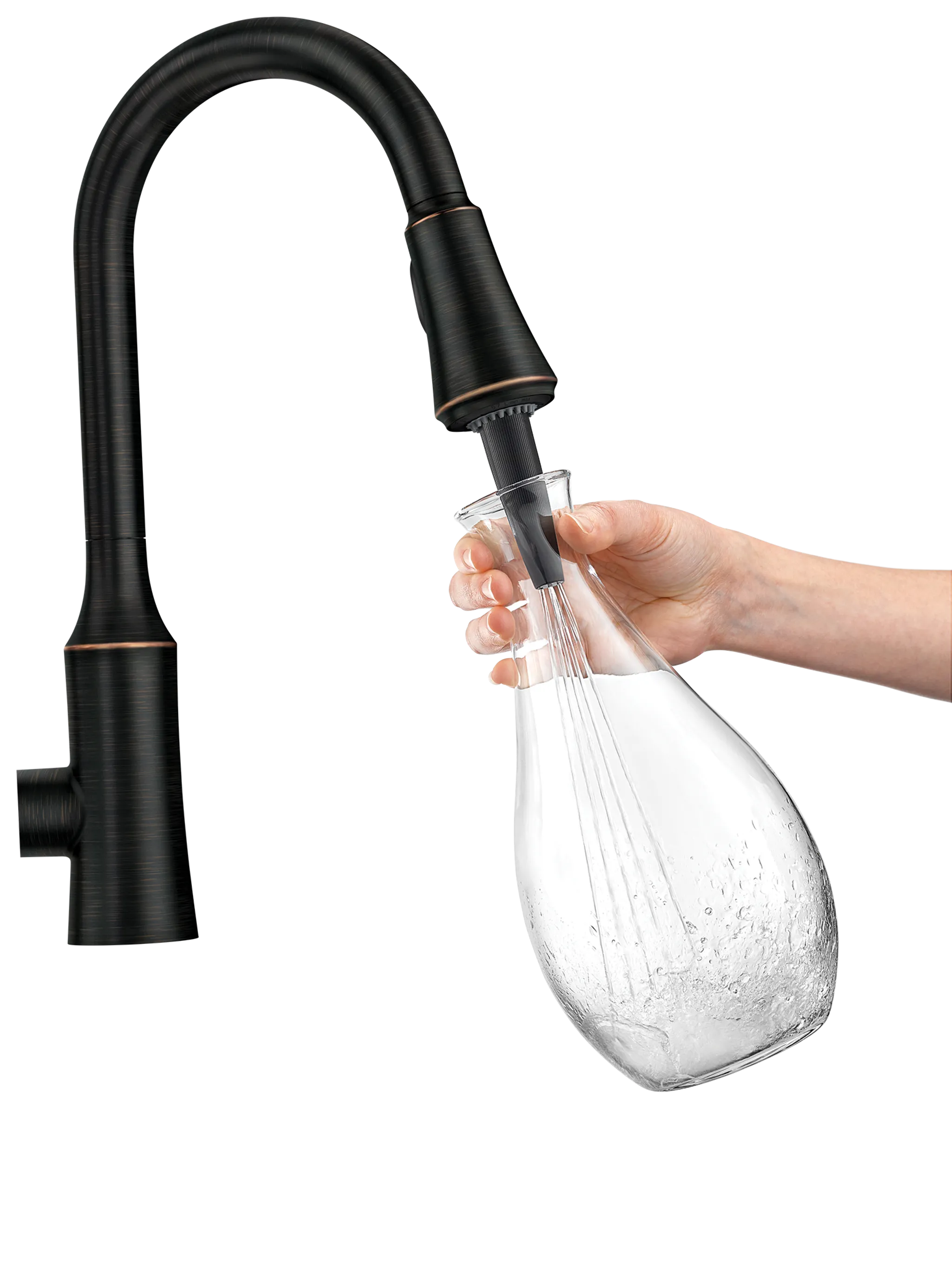 Venango Chrome One-Handle High Arc Pulldown Kitchen Faucet