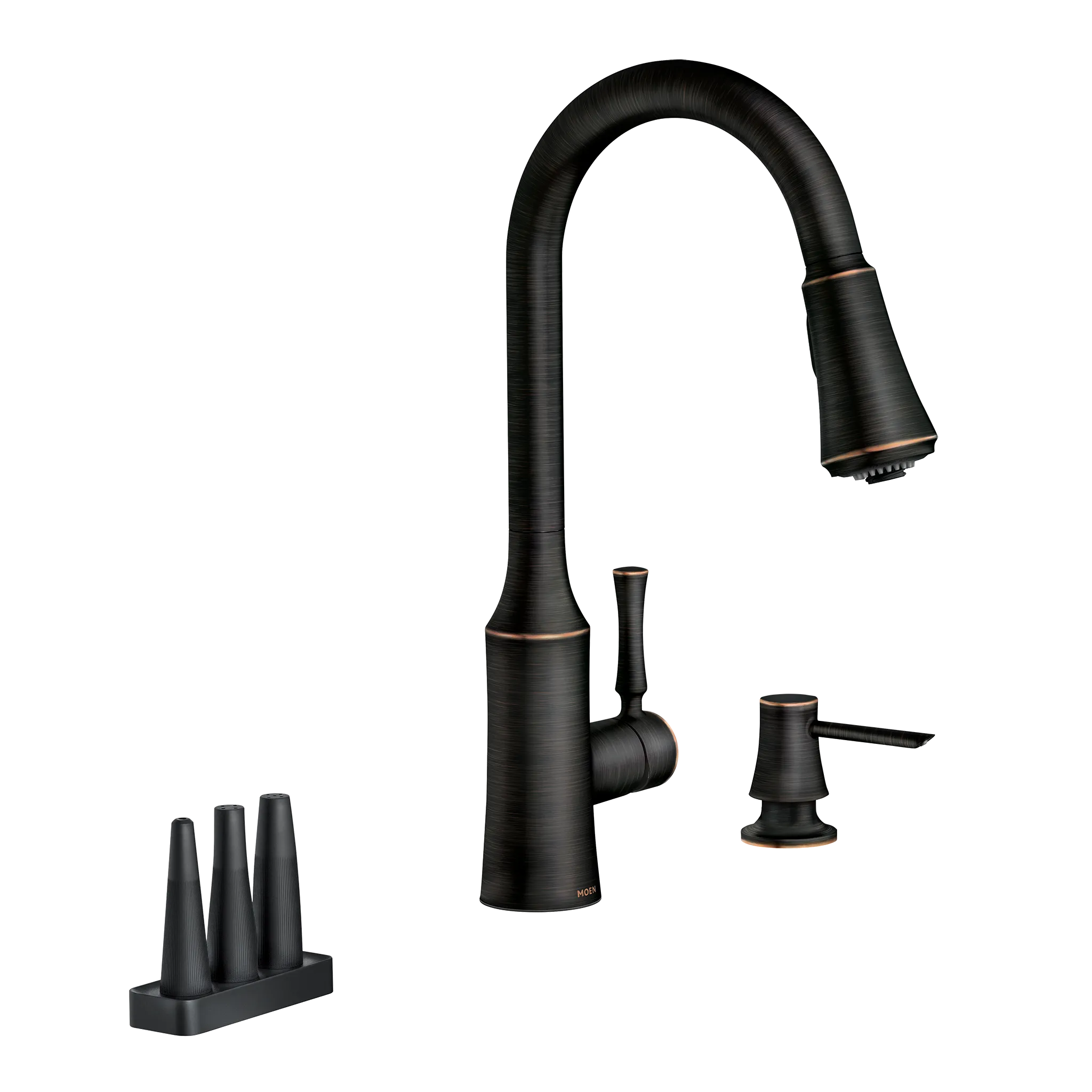 Venango Chrome One-Handle High Arc Pulldown Kitchen Faucet