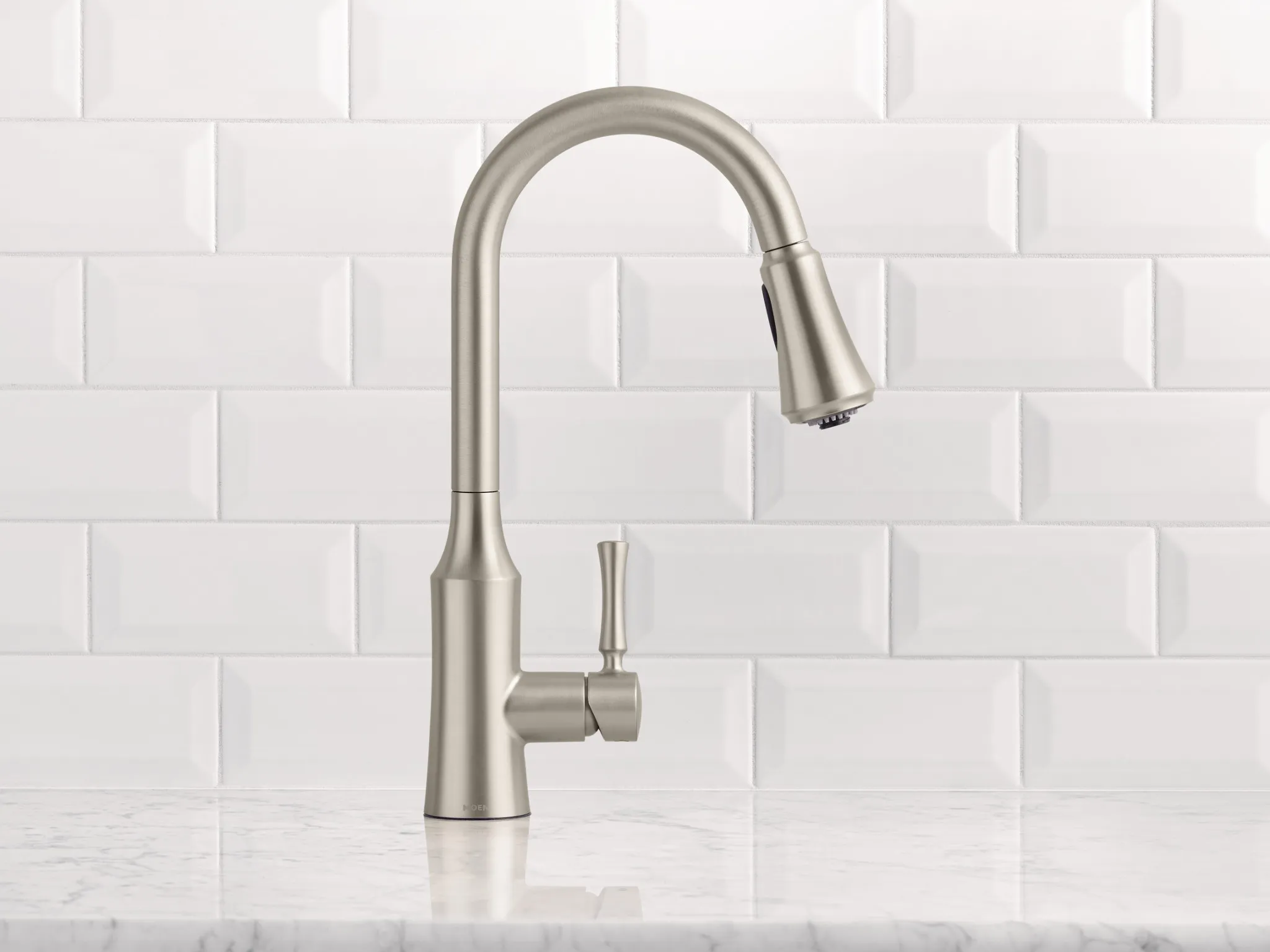 Venango Chrome One-Handle High Arc Pulldown Kitchen Faucet