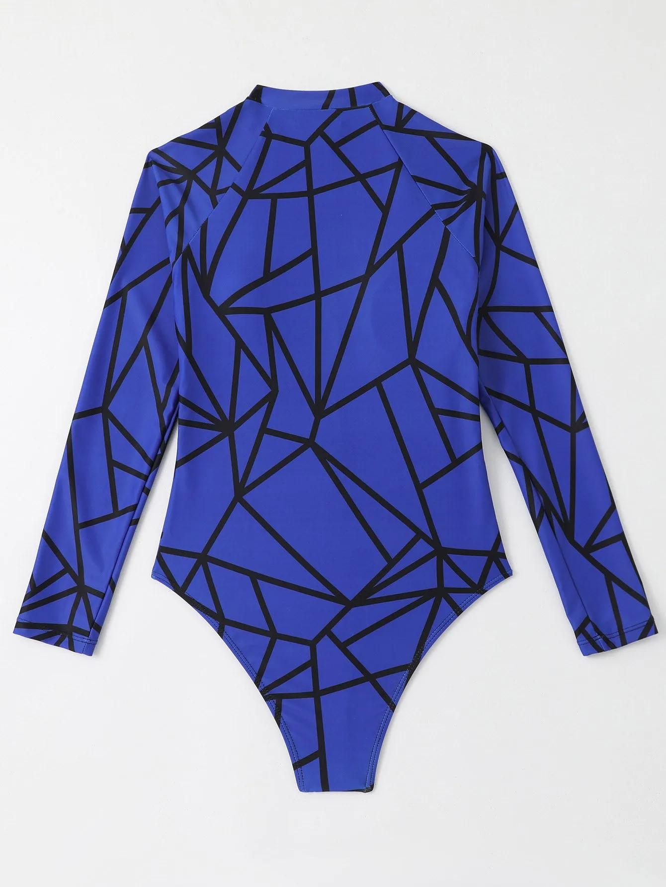 Women's Printed Long Sleeve One Piece Swimsuit in Multiple Colors UPF50  Rash Guard