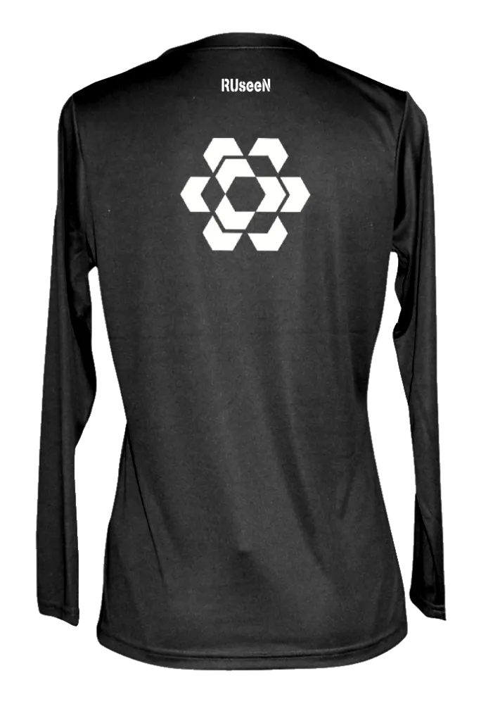 Women's Reflective Long Sleeve Shirt - Fractured Hexagon