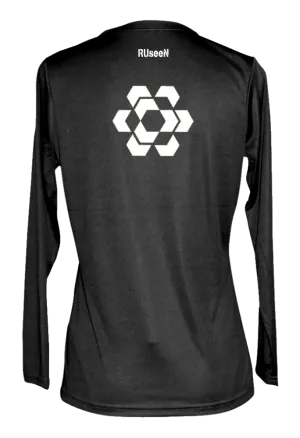 Women's Reflective Long Sleeve Shirt - Fractured Hexagon