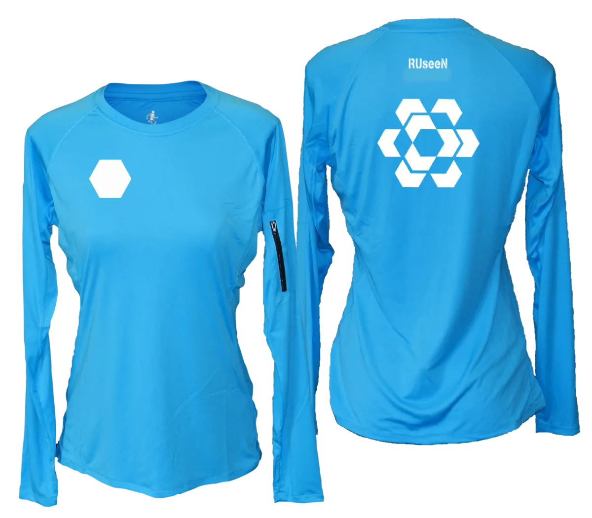 Women's Reflective Long Sleeve Shirt - Fractured Hexagon
